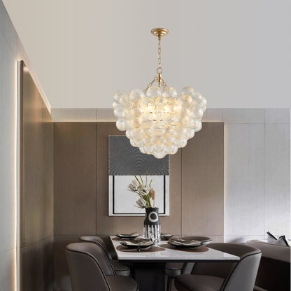 6-Light Golden Globe Chandelier Lighting