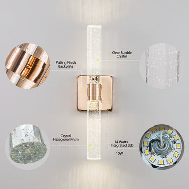 Nova Gold Crystal Wall Lighting