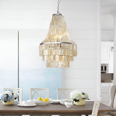 Boho Shell Tiered Chandelier Lighting