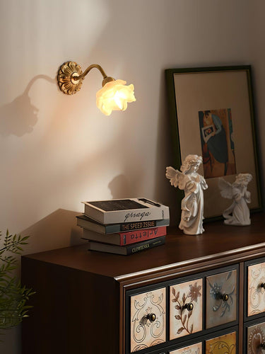 Brass Rose Wall  Lamp Lighting