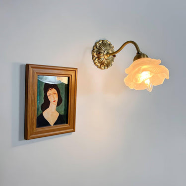 Brass Rose Wall  Lamp Lighting