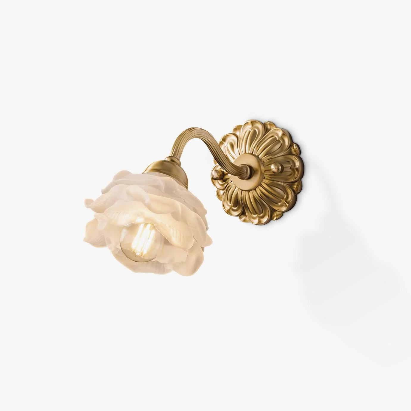 Brass Rose Wall  Lamp Lighting