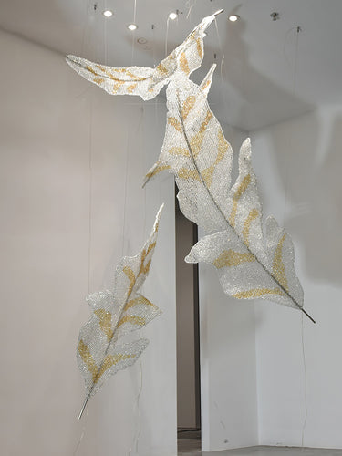 Falling Leaves Glass Chandelier Lighting