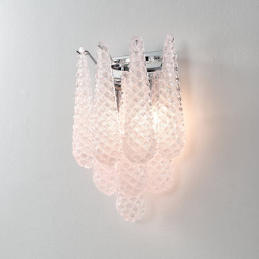 Pink Waffle Wall Sconce Lighting