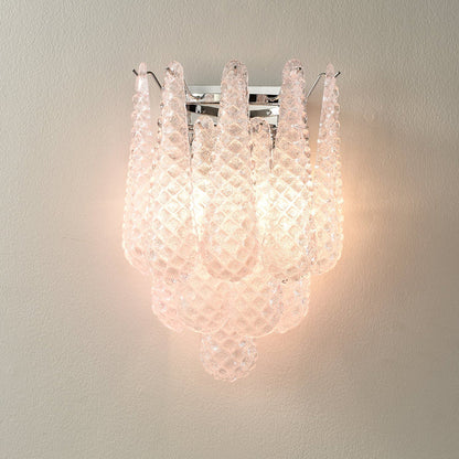 Pink Waffle Wall Sconce Lighting
