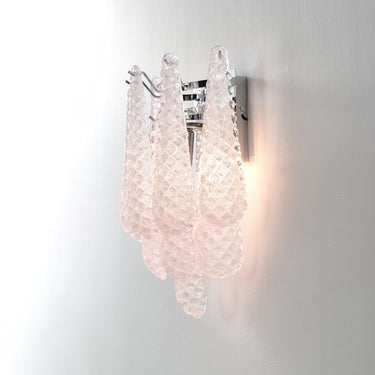 Pink Waffle Wall Sconce Lighting