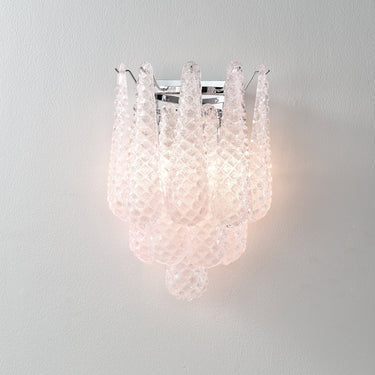 Pink Waffle Wall Sconce Lighting