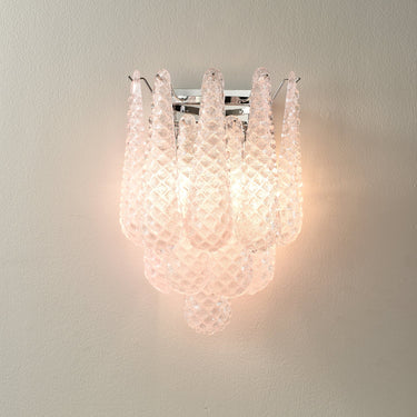 Pink Waffle Wall Sconce Lighting