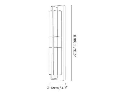 Rectangular Alabaster Brass Wall Sconce Lighting