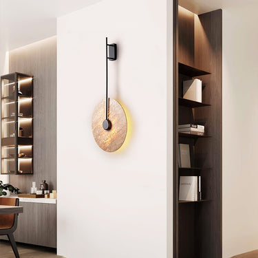 Travertine Disc Wall Lamp Lighting