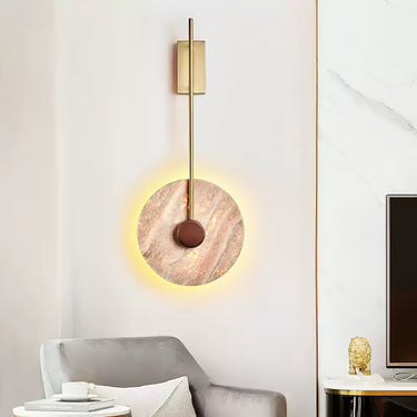 Travertine Disc Wall Lamp Lighting