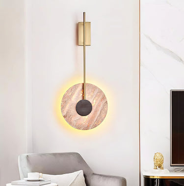 Travertine Disc Wall Lamp Lighting