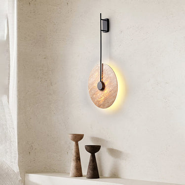 Travertine Disc Wall Lamp Lighting